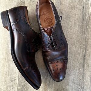 Joseph Cheaney Attleborough Derby Semi Brogue in Conker Calf Leather